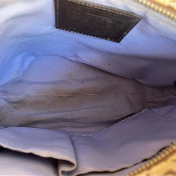 COACH Lozenge Tote Shoulder Bag Medium with Zipper Closure - Picture 15 of 16